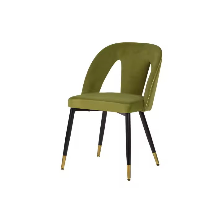 Silla Tachuelas Velvet Verde Stowe 49x54x82 Cm - 1