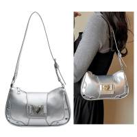 Bolso De Hombro Para Mujer En Cuero PU Estilo Y2K Capacidad Grande Impermeable Con Correa Ajustable Moda Casual - details 2