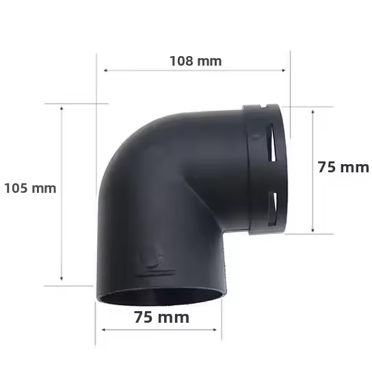 Conector De Tubo De Ventilación Caliente Para Coche 60mm 75mm Elbore Salida Unida Para Aparato De Calentamiento Diesel Webasto Eberspaecher Accesorio - 1