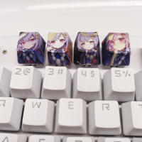 Juego De 4 Keycaps R4 Anime Dibujos Animados Decorativos Para Teclado Mecánico PBT Sublimación Personalizable Accesorios De Computadora - details 9