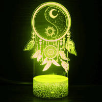 Lámpara De Ilusión 3D Nighdn Luz Nocturna Cambio De Color 16 Con Control Remoto Decoración Para Habitaciones Regalo Para Niñas Mujeres - details 3