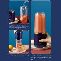Set, 6 cuchillas USB portátil exprimidor, exprimidor taza de jugo automático pequeño exprimidor eléctrico batidora licuadora trituradora de hielo taza procesador de alimentos - details 4