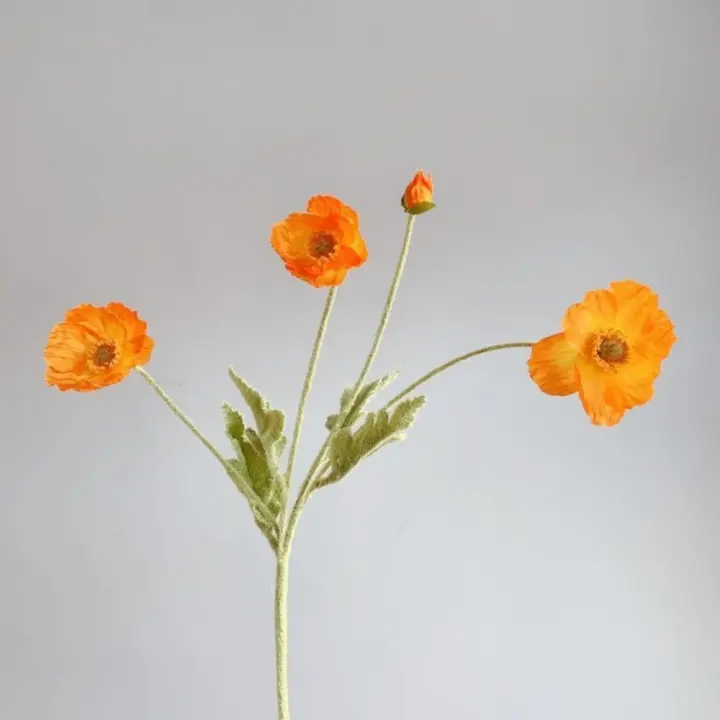  Flores Artificiales De Lino Poppies Para Decoración De Hogar Y Jardín Decoración De Boda DIY Accesorios De Fiesta Decoración De Oficina - 1