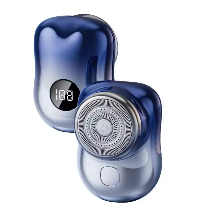 Mini Afeitadora Eléctrica Portátil, Maquinilla de afeitadora eléctrica para Hombres portátil mini, Afeitadora de Bolsillo Portátil, USB afeitadora recargable, sin Dolor afeitadora en seco y húmedo - 1