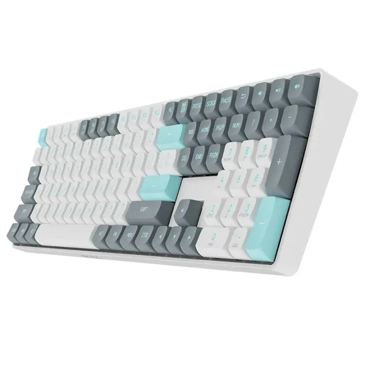 Teclado Mecánico De Juego Aigo GD110 Con Cable USB Y Inalámbrico 2.4G Teclas Rojas Recargables 110 Teclas Hot Swap Para Gamer - 1
