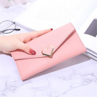 Cartera Larga Para Mujer 2024 Nueva Corazón Plano Con Múltiples Tarjetas Y Cierre De Hebilla Cartera Con Teléfono Móvil Material PVC - details 2