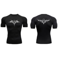 Camiseta De Compresión Anime Para Hombres Estampado Transpirable Fitness Deporte Secado Rápido Guardia De Rostro Para Gimnasio Equitación Tops Casual - details 1