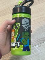 Botella de agua deportiva con pajita y asa Minecraft de 410ml - details 1