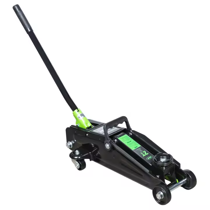 JBM 51895 GATO HIDRÁULICO CARRETILLA EN CAJA PLÁSTICA 2T, altura mínima 130 mm, altura máxima 355 mm, conformidad directiva europea EN1494 , pesa 11,68 kg y nuas dimensiones de 490x140x205 mm - 1