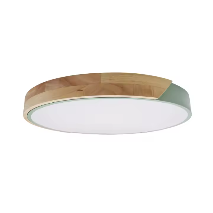 Ledkia Plafón LED 18W Circular Madera Ø320 mm CCT Seleccionable Semi-Dari ILUZZIA - 1