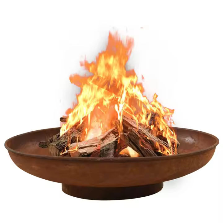 vidaXL Brasero de Acero 80 cm Fogata Chimenea Calentador de Patio Horno Cuenco Color Negro,  Marrón, y mas - 1