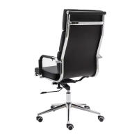ORION91 Silla Director Respaldo Alto Acolchado Piel Sintética Color Negro 🖤 Estructura Cromo 56x65x108cm Oficina Profesional Teletrabajo – SpazioLuzio - details 1