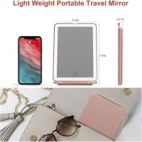 Espejo de viaje para el maquillaje, espejo portátil con iluminación, pantalla táctil regulable - details 3