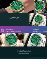 Reloj De Hombre De Lujo Con Tres Ojos Verdaderos Serie Fantasma De Agua Verde Reloj Deportivo Impermeable Con Luz Nocturna Y Cuarzo - details 7