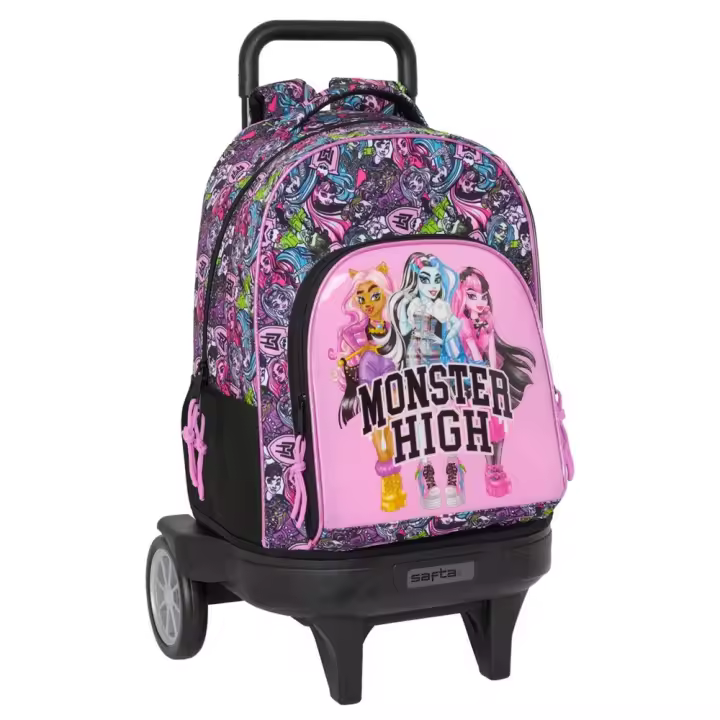 Mochila Grande Con Ruedas Compact Evol. Ext. Monster High "Drama" 33X45X22Cm (Safta 612598218) - 1