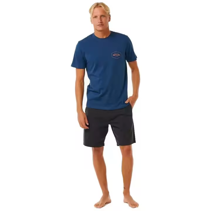 Camiseta Rip Curl Stapler Hombre Azul Marino - 1