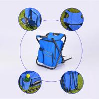 Silla Mochilero Plegable 2 en 1 Bolsa Refrigeradora Portátil al Aire Libre Asiento de Picnic para Senderismo Taburete de Jardín BBQ Taburete Compacto Capacidad de Carga 100 Kg - details 0