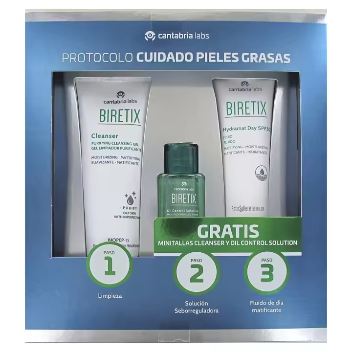 Cantabria Labs Biretix PROTOCOLO cuidado pieles grasas - 1