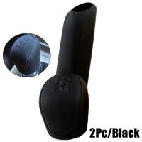 2Pc/Set Fundas Para Palanca De Cambios Y Freno De Mano De Coche En Silicona Manual Cubierta Protectora Para Estilo Del Coche - details 1