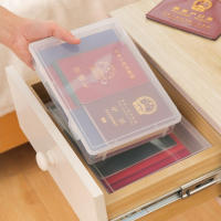 Caja De Almacenamiento Para Archivos De Plástico Organizador Transparente Cuadrada A4 Caja De Escritorio Protegida Contra Polvo - details 9