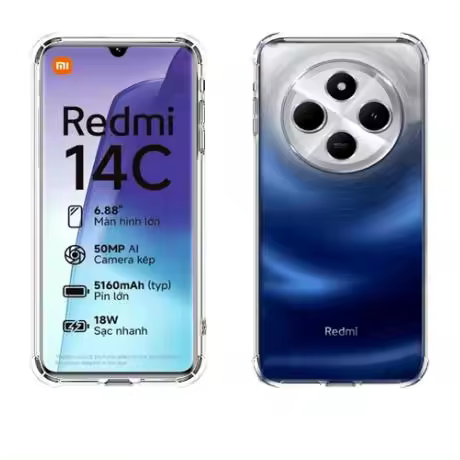 FUNDA TRANSPARENTE PARA REDMI 14C NUEVA Y RESISTENTE - 1