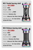Nanlio Bottom Bracket De Aleación De Aluminio Con Rosca Y Embrague BSA Para Bicicleta De Carretera Y MTB 68/73 Mm Impermeable Piezas De Eje De Rodamientos BB91 - details 2