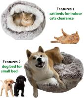 Cama De Gato Redonda De Peluche Suave Y Cálida Almohadilla Para Mascotas 2 En 1 Saco De Dormir Nido Para Pequeños Perros Y Gatos - details 6