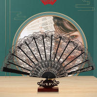 Abanico Plegable De Estilo Chino Con Diseño De Encaje Y Patrón Artístico Regalo Decorativo Para Casa Y Jardín - details 4