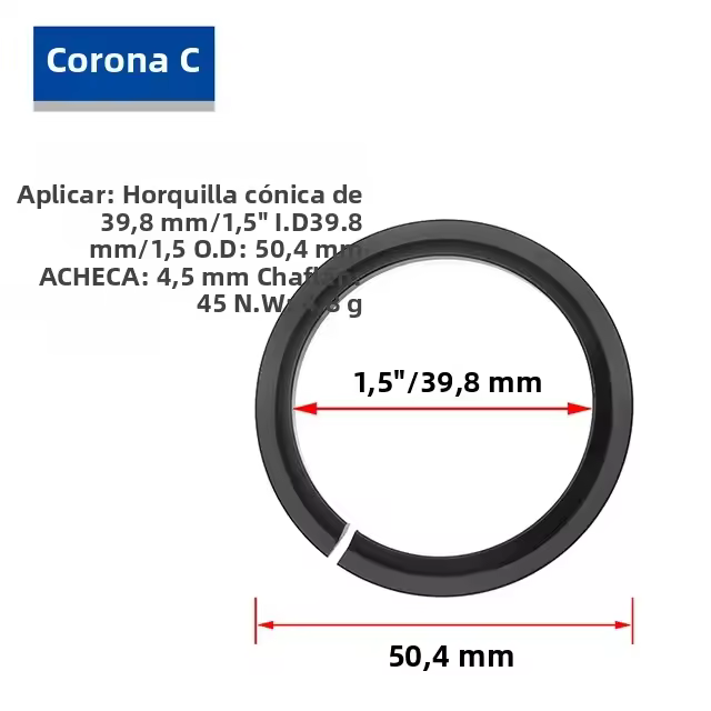 ZTTO Juego De Headset De Bicicleta Acero Soporte Único Para Reparación Adecuado Para Bicicletas De Montaña Accesorios De Bicicleta - 1
