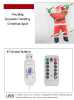 Lámpara LED De Santa Claus Para Decoración De Navidad Cuerda De Subida De Luces USB Con 8 Modos Luz De Exterior Para El Hogar Y Año Nuevo Adornos De Navidad - details 11