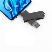 2en1 USB Memoria Stick Metal 128GB 64GB 32GB USB2.0 Tipo-C Transmisión Recíproca Smartphone Computadora Portátil - details 5