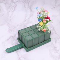 1Pc Soporte De Flor En Forma De Rectángulo Para Arreglo Artificial De Flores Secas Bloques De Espuma De Flor Con Mango Y Cages Holder - details 3