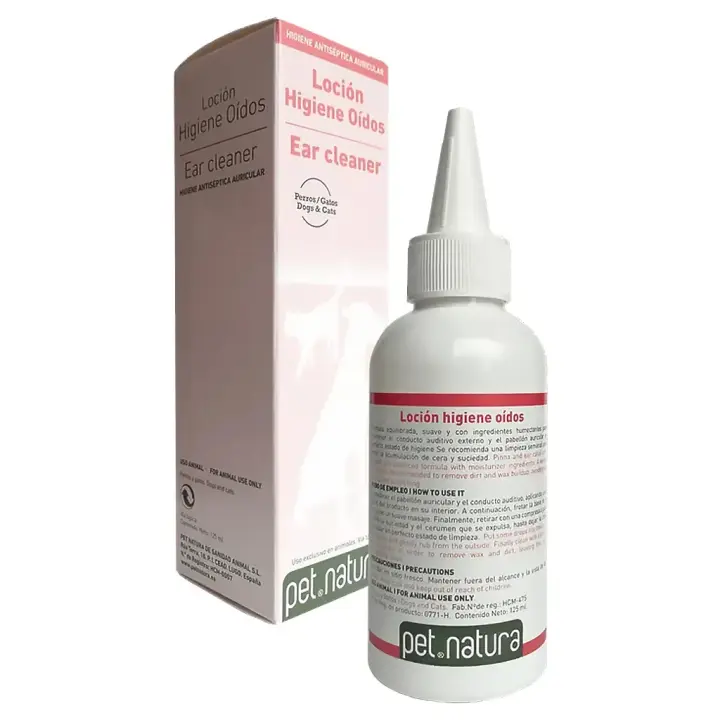 Loción Limpiador de Oído para Perros y Gatos, 125ml, PetNatura - 1