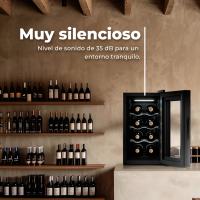 Vinoteca 8 botellas vertical muy silenciosa EVVO VT8, enfiramiento termoeléctrico, 8-18ºC, 35 dB, pantalla táctil - details 2