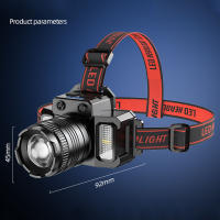 Linterna Frontal Recargable 2000mah LED Super Brillante T51 Inducción Luz De Escenario Impermeable Para Camping Y Trabajo - details 1