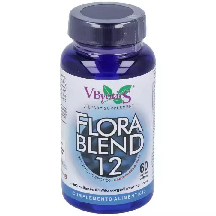 Flora Blend 12 12 Cepas Gastrorresistente 60 Vcaps - 1