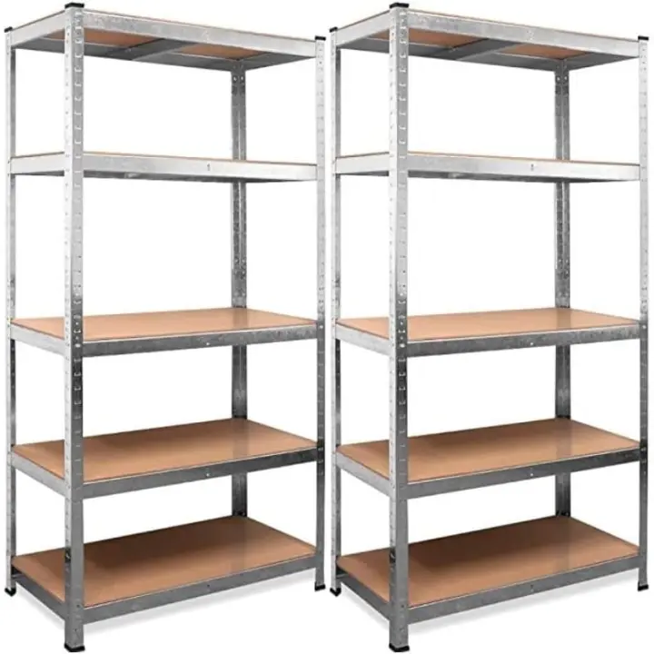 DASCK - Pack de 2 Estanterías Galvanizadas de 5 Baldas, 180x90x40 cm - 1