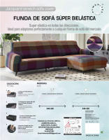 Almeritex Modelo Neuvo Funda superelástica 8 Colores, Para sofá , Silla,Chaise Longue Brazo Largo, y Orejero ,Transpirable, cómoda y Duradera, fácil de Instalar, Dimensiones - details 1