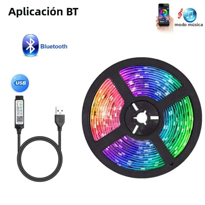 Tira De Luces LED USB DC5V 5050 RGB Con Control Infrarrojo Y 24 Teclas Para Decoración De Habitaciones Fiestas Navidad Y Fiesta - 1