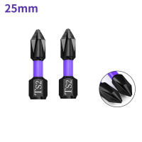 2pcs Destornillador Cruzado Antideslizante Con Bit De Broca Magnética Herramientas Manuales De Acero Aluminio Para Bricolaje Y Reparación - details 5