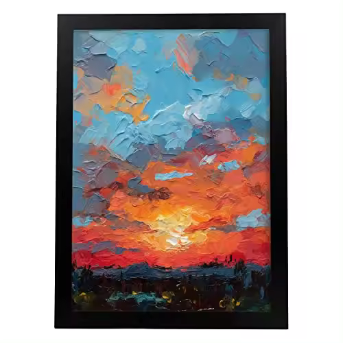 Nacnic Póster De Atardecer En Paisaje Con Estilo - 1
