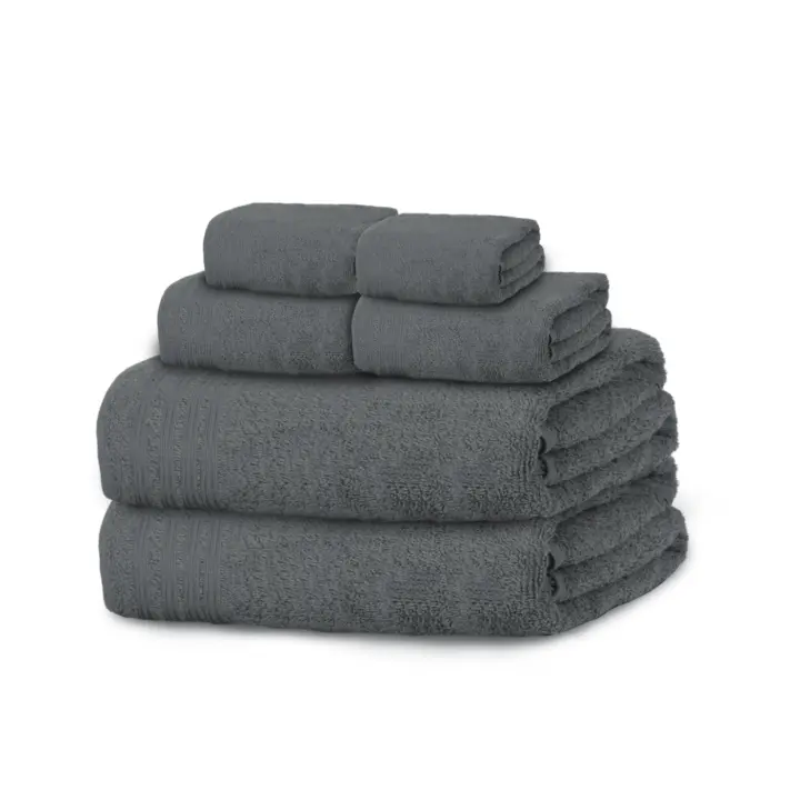 Juego de Toallas Aleatorio  2Baño+2Mano+2Bide ,100% Algodón de 450gsm. Resistentes, Suaves y Absorbentes. Ideal para baño, Casa, Hotel, Piscina, Toalla de Playa.  TOALLAS PACK 6 ALEATORIO - 1
