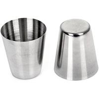 20pcs Copas De Vino De Acero Inoxidable De 30ml Para Camping Al Aire Libre Taza De Café Y Té De Metal Resistente Color Plateado - details 1