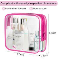 Bolsa de ASEO por La TSA, paquete de 4 bolsas de Cosméticos, Bolsa de ASEO transparente,artículos Viaje - details 1