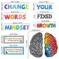 Conjunto De Decoración Educativa Y Positiva Para Clase 22Pcs Growth Mindset Bulletin Board Con Frases Inspiradoras Para Estudiantes De Primaria Y Secundaria - details 1