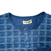 Pijama Hombre - Camiseta Manga Corto de Cuello redondo y botones con Bolsillo + Pantalones Corto Liso -Primavera/Verano - 615 - details 2