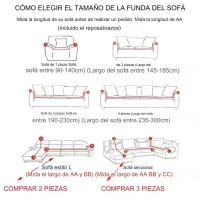 Fundas de sofá Jacquard impermeables, 3+1 asientos, funda de sofá sólida en forma , Protector de banco - details 2