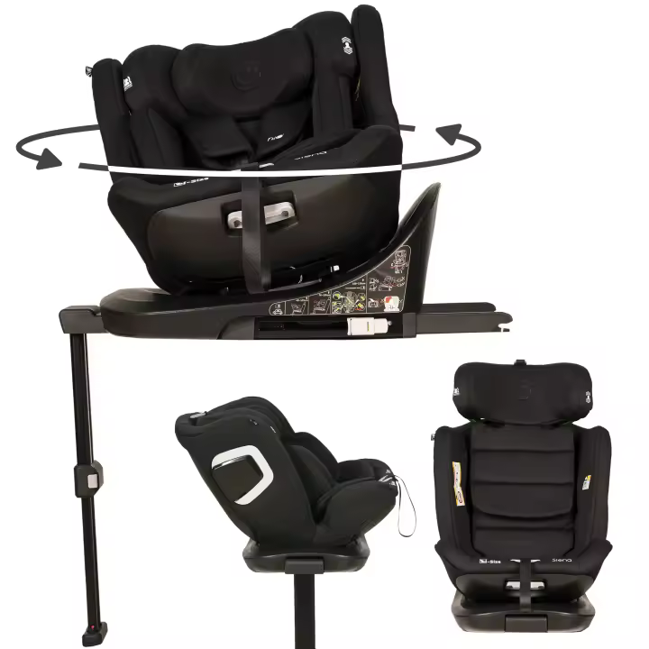 Olmitos - Silla de coche para bebé I-SIZE 40-150 cm con giro 360º SIENA, Isofix y reclinado, homologada a contramarcha, Silla de Auto ajustable y Universal desde nacimiento - 1