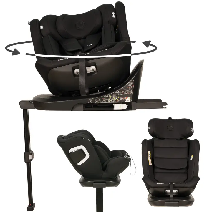 Olmitos - Silla de coche para bebé I-SIZE 40-150 cm con giro 360º SIENA, Isofix y reclinado, homologada a contramarcha, Silla de Auto ajustable y Universal desde nacimiento - 1