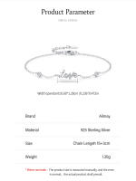 Zenyth-pulsera de Cadena con Letra de Amor Romántica para Mujer, Plata de Ley 925 Auténtica de alta calidad, regalo del Día de San Valentín - details 3